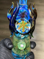 Fumed Disk Flask w/ Sparkle Horns