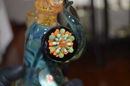Dark Multi Mini Tube with Green Horns