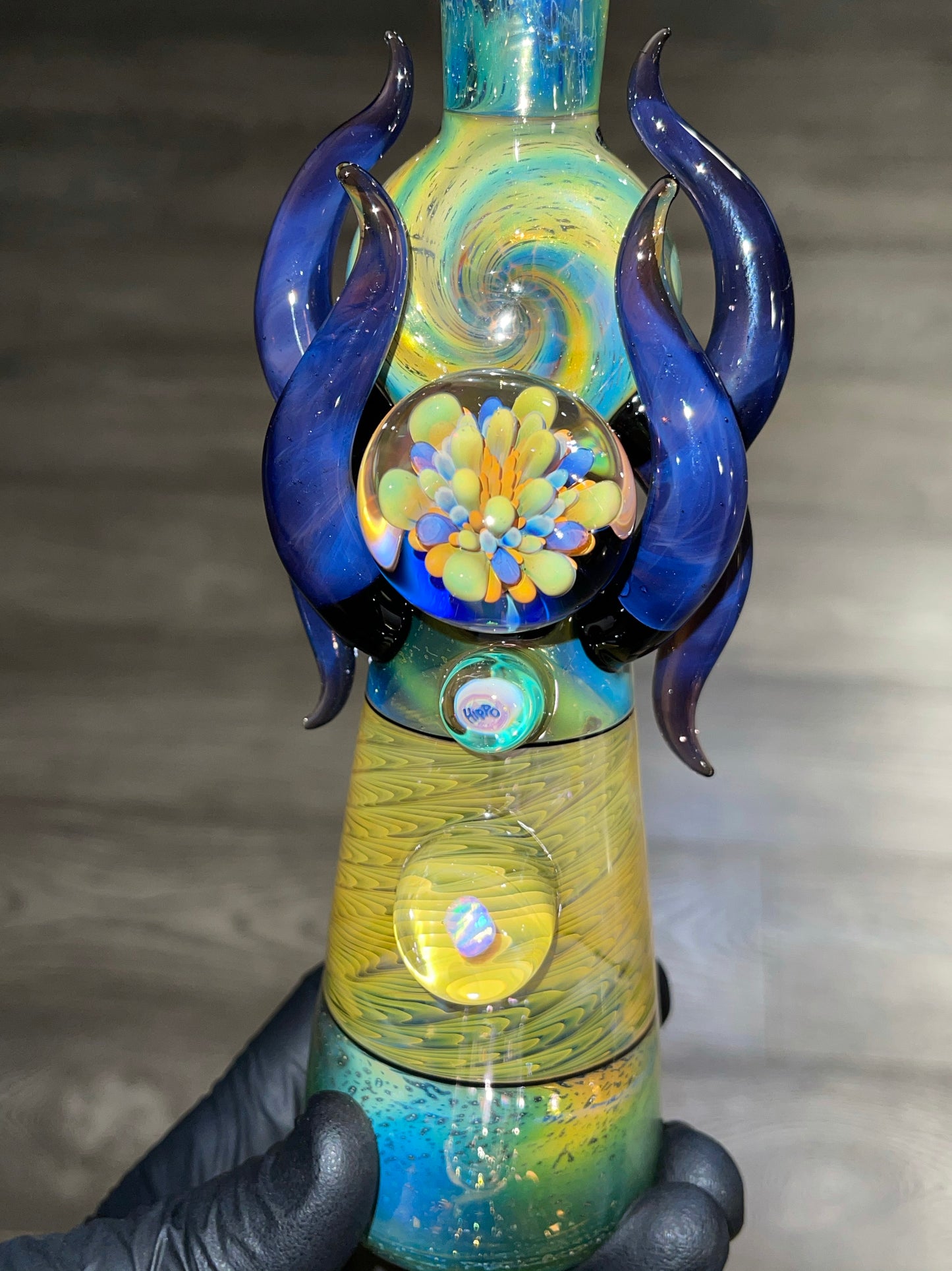 Fumed Disk Flask w/ Royal Jelly Horns