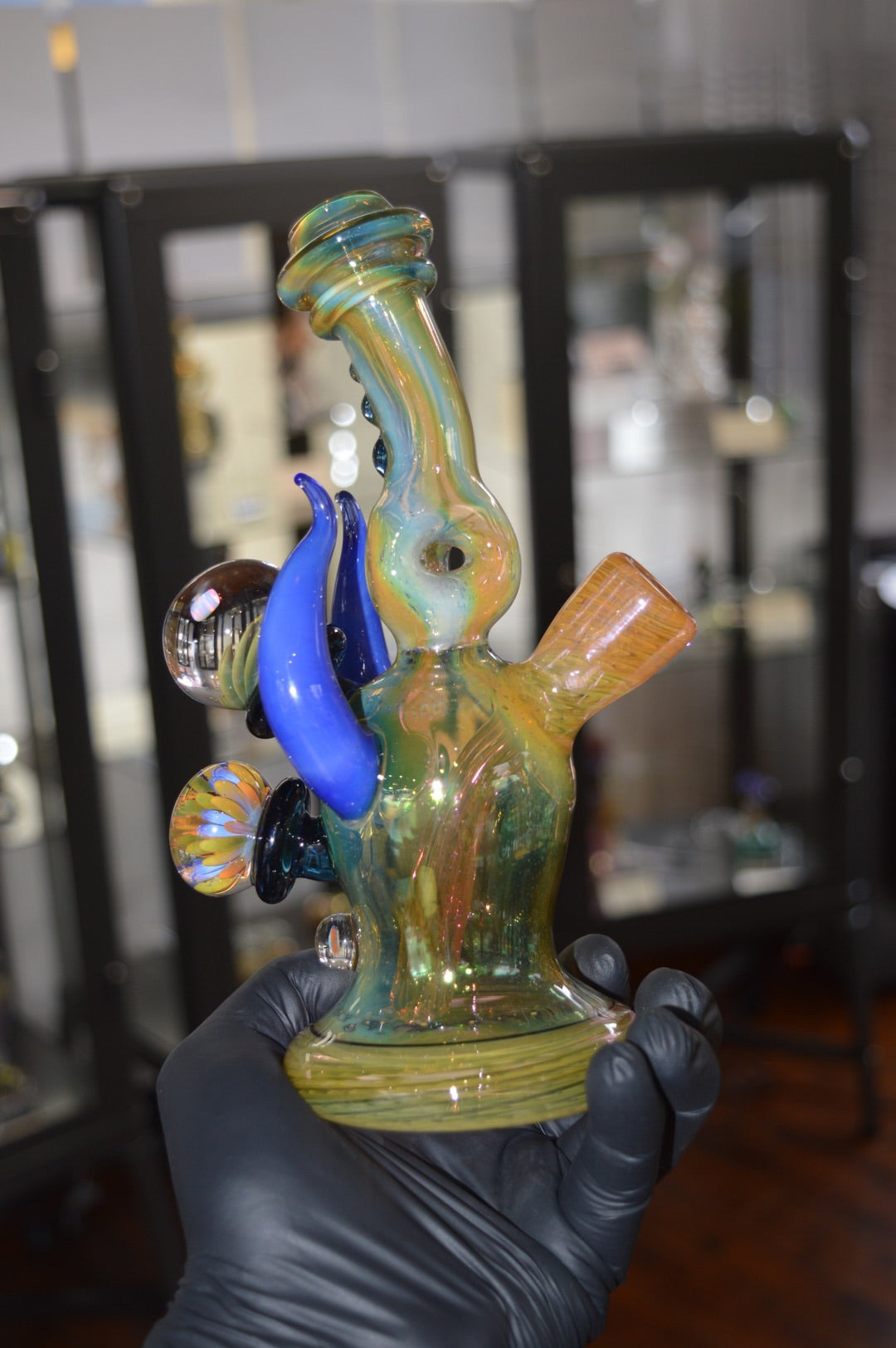 Rainbow Ghost Fume Mini Tube with Blue Horns