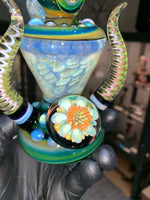 Dual Horn Hourglass Fumed Piece