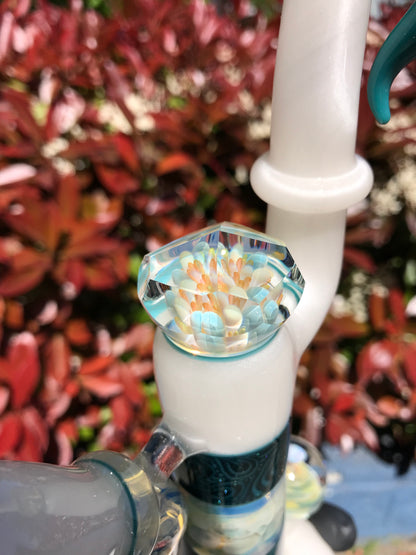 Satin White Faceted Tube