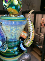 Dual Horn Hourglass Fumed Piece
