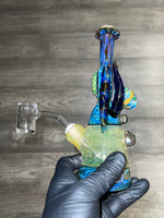 Fumed Disk Flask w/ Sparkle Horns