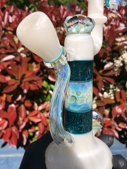 Satin White Faceted Tube