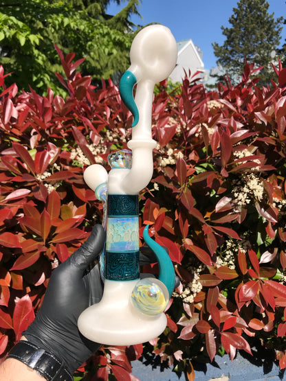Satin White Faceted Tube